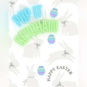 Pop It Keychain Easter Fidget Toy